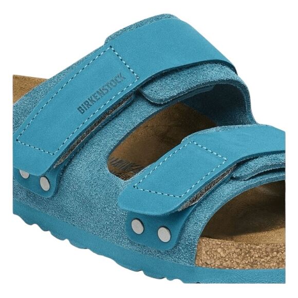 Birkenstock Uji Sandal Nubuck-Suede Leather Deep Turquoise 38 W7 Narrow - Picture 6 of 11